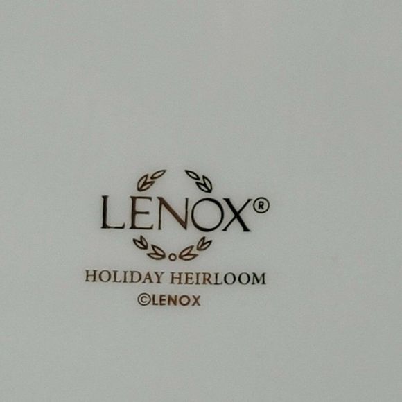 Lenox Off White Ceramic Holiday Heirloom 3 Part Relish Server Tray China Platter - Picture 8 of 11